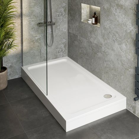 Easy Plumb Rectangular Shower Tray With Chrome Waste 1000 x 800mm