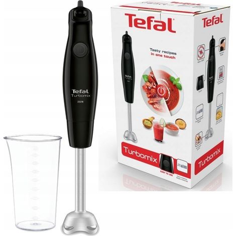 Frullatore a immersione TEFAL TURBOMIX HB121838 nero 350W, 2 lame