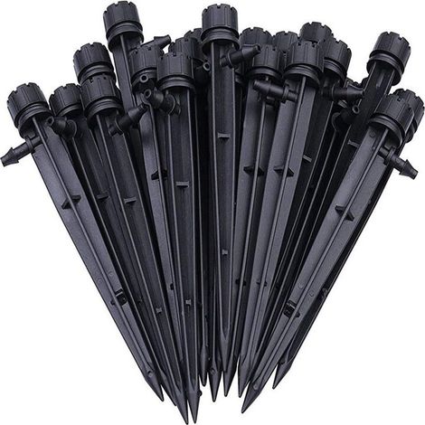 EASYCOMFORT 50 micro-arroseurs d'irrigation par aspersion, micro-arroseurs au sol rotatifs à 360 degrés, micro-arroseurs de jardinage à prise de terre dégagée (1/5)