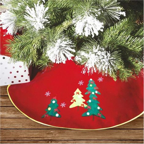 Weihnachtsbaum-Teppichrock 100 cm Rot Weihnachtsdekorationen