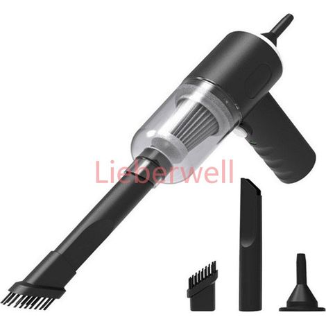 Aspirateur de voiture sans fil Portable aspirateur sans fil double usage pour la maison et la voiture 120W aspirateur puissant haute puissance,Black 1set (1/5)