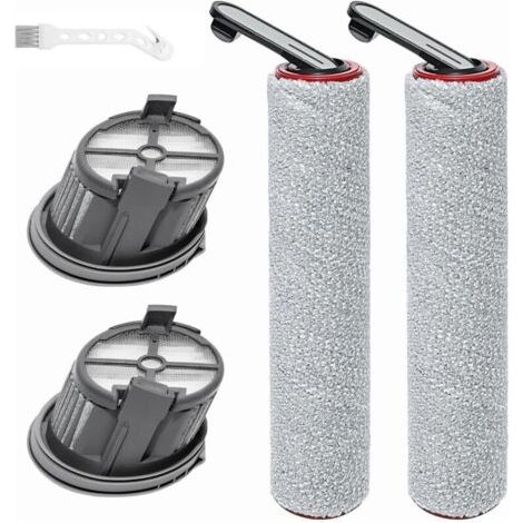 Spazzole a rullo di ricambio per accessori per aspirapolvere Dreame H14 AE per solidi e liquidi, 2 spazzole rotanti di ricambio + 2 filtri di ricambio + 1 spazzola (1/4)