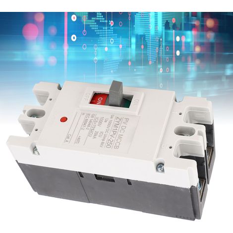 Interrupteur principal pour panneau solaire MCCB ZYM1PV-250 200 A CC, disjoncteur moulé, interrupteur de protection de batterie, isolateur 1000 V 2P (1/5)