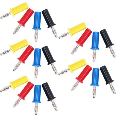 5 ensembles de connecteurs de fiche banane 4 mm Kit d'accessoires en laiton pour équipement de machine J.10013, (1/4)