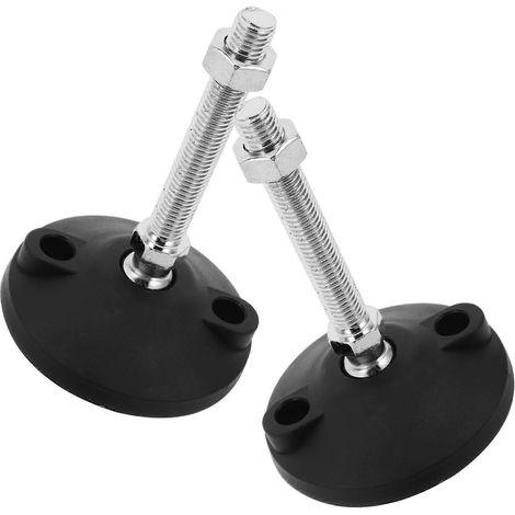 Deux pieds de nivellement réglables, niveleur de pied de table robuste, adapté aux établis et aux meubles. (1/5)