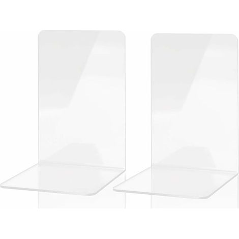 Green Mobility-Serre-livres en acrylique transparent, 1 paires de serre-livres pour enfants, serre-livres anti-rayures, pour bureaux, décoration, étagères, écoles et librairies (1/5)