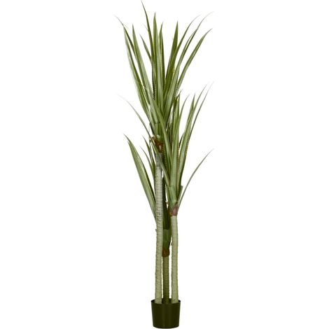 Plante artificielle yucca 190 cm en plastique vert, 39 feuilles réalistes, pot en ciment inclus, sans entretien, pour intérieur et extérieur CHICFURN (1/5)