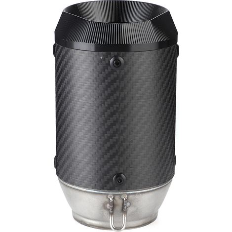 Pot d'échappement universel moto en fibre de carbone 51mm, forme polygonale noire, compatible Kawasaki Z900 Z1000 Ninja 250/400, silencieux arrière (1/5)
