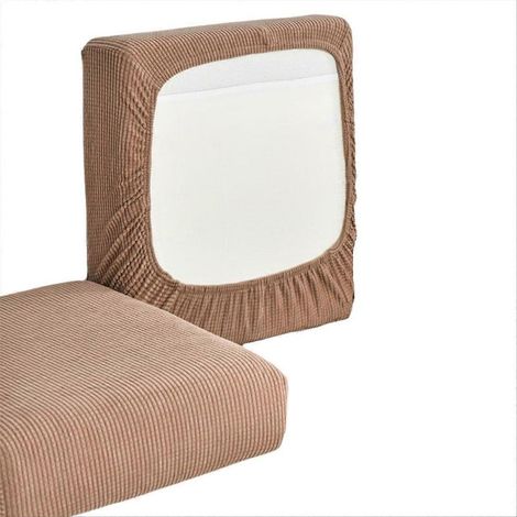 Housse de coussin de canapé en tissu extensible, coloris camel (1/5)