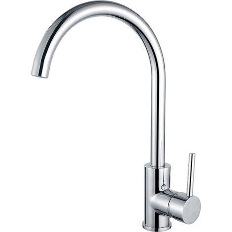 Kibath Grifo Cocina monomando CRE acabado CROMO brillo fabricado en latón (1/5)