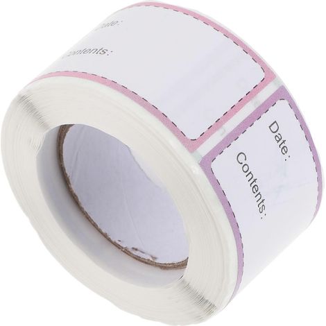 1 rouleau d'étiquettes pour congélateur, autocollants de conservation des aliments, étiquettes en papier pour réfrigérateur et congélateur (250 étiquettes par rouleau) (1/5)