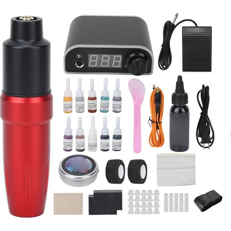 Kit de stylo tatouage professionnel Wormhole, ensemble complet pour débutants, alimentation 100‑240V prise US (1/5)
