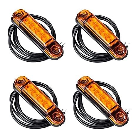 Begrenzungslicht SLIM, Markierungsleuchte SLIM, feux de gabarit orange 12/24V, feu de position mince voiture, bus, camion, voiture particulière, VTT, caravane (1/5)