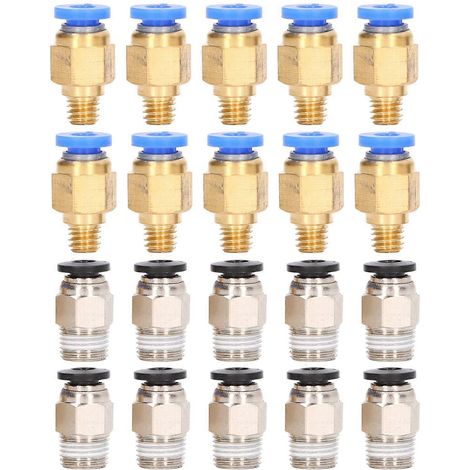 20-teiliges pneumatisches Anschlussset PC4-M6 PC4-10 für Creality Ender 3 3D-Drucker