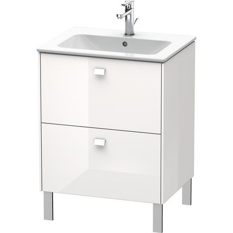 Meuble sous-vasque BRIOSO poignée chromé 683x620x479mm pinède