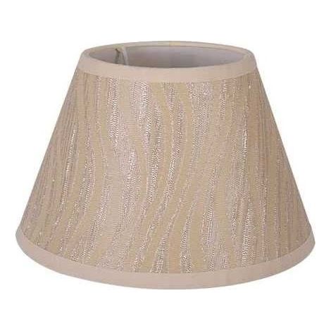 Abat-jour helvia rond conique lisse avec dentelle e27 h.15xp.25cm beije