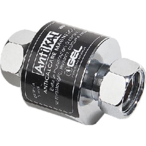 FILTRO ANTICALCARE MAGNETICO MODELLO ANTIKAL MINI - ATT.FEMMINA 1/2- PORTATA PICCO 2500 LT/H. - 1900 GAUSS - GEL
