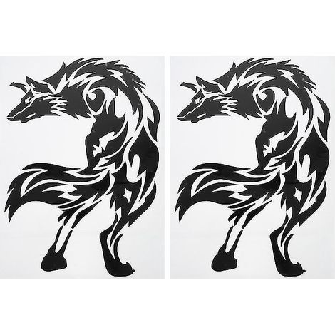 2 autocollants Totem Loup (1/3)
