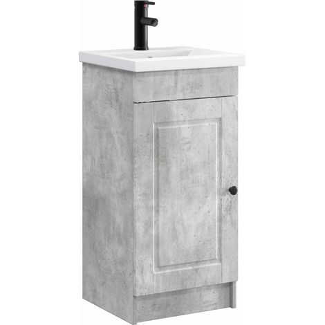 Bathroom Vanity with Sink Concrete Grey 42 x 40 x 84.5 cm vidaXL