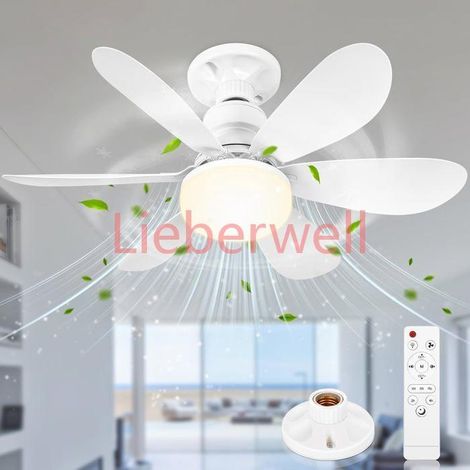 Ventilateur Plafond avec Lumiere, 52CM Petit Dimmable Ventilateur Plafond Led Telecommande, Lustre Ventilateur de Plafond Silencieux (1/5)