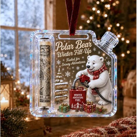 Porte-monnaie cadeau mignon pour Noël - Coffre-fort pour Noël - Ours polaire