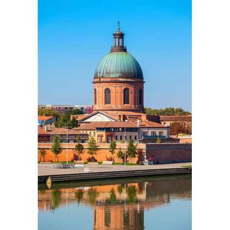 Tableau sur toile chapelle Saint-Joseph à Toulouse 45x65 cm - Impression sur Toile Murale Décorative - Image imprimée en HD sur Toile - Toile sur Châssis en Bois FSC - Fabriqué en France (1/4)