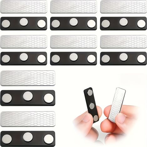 15pcs, Dispositif de fermeture magnétique de rideau de store, accessoires de boucle magnétique de rideau avec adhésif (1/5)