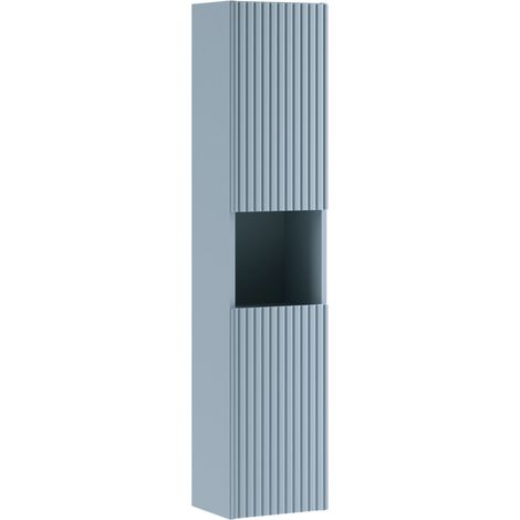 Meuble colonne suspendu de salle de bain NOVA DENIM blue 30 X 140 cm (1/5)