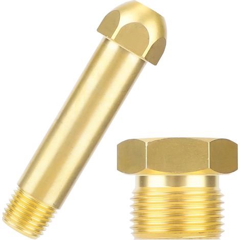 Écrou CGA-580 et Raccord Fileté 7,62cm, Raccord d'Entrée de Régulateur Fileté en Laiton pour Bouteilles d'Hélium d'Argon d'Azote Idéal pour le Soudage et les Connexions Bouteilles de Réservoir (1/5)