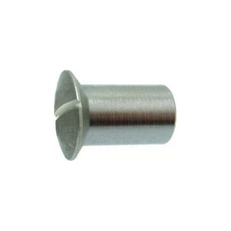 Ecrou de reliure, tête fraisée bombée fendue inox