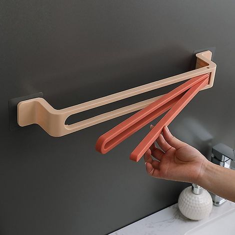 Porte-serviettes pivotant mural pour salle de bain ou cuisine