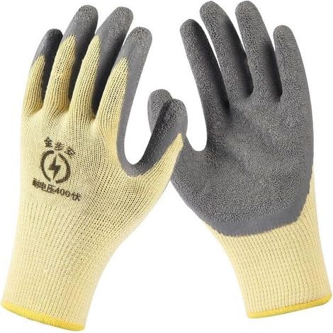 Gant Isolant Électricien 400V Résistant Tension Abrasion Caoutchouc Antidérapant (1/5)