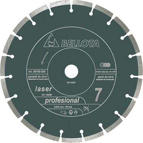 bellota fins disco 50702-115x22.2x7.0 diam.pro7 seco g.obra segm (1/3)