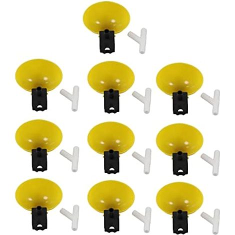 Abreuvoir automatique pour oiseaux, lot de 10, en polypropylène, grande capacité, pour cailles, poules, canards et oies. Accessoires d'alimentation pour animaux. (1/5)