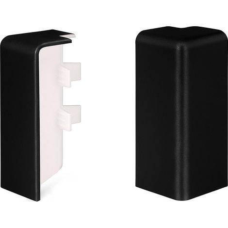 KGM Außenecke für Sockelleiste Modern Schwarz 16 x 58 mm 2 Stück