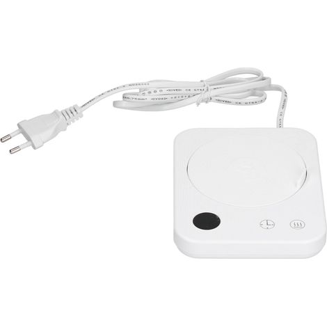 Réchaud à café blanc 3 modes de chauffe minuterie socle intelligent isotherme pour céramique verre métal prise UE 220V (1/5)