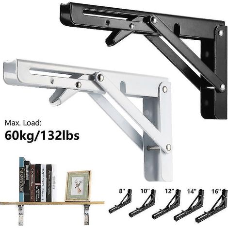 supports muraux pliables à bras long et à fixation fixe (8/10/12/14/16 pouces). (1/5)