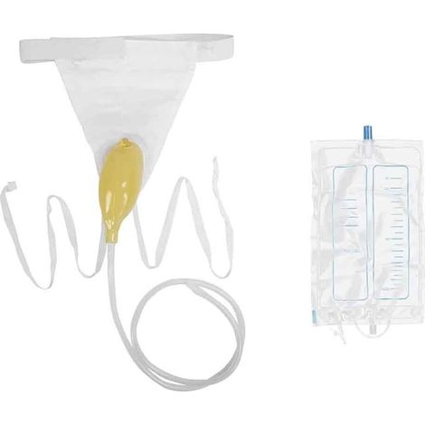 Urinoir pour hommes, Tovbmup, en silicone, réutilisable, 1000 ml, blanc/jaune (1/5)