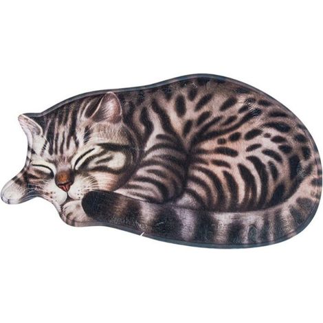 Tapis De Sol Chat 3D - 40 X 76 Cm - Antidérapant - Lavable - Pour Salle De Bain Chambre Cuisine Salon - 1 Pièce (1/5)
