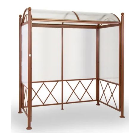 Pensilina Deva/Deva Max Giochipark acciaio zincato policarbonato cm227x117x245h - Corten - cm 280 x 150 x 245h