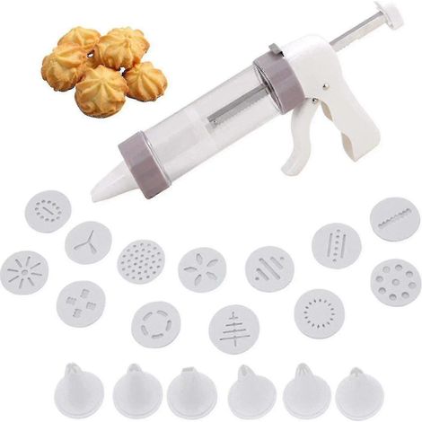 Pistolet à glaçage pour biscuits, lot de 20 embouts seringues pour la décoration de gâteaux (1/2)
