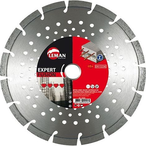 DISQUE DIAMANT SEGMENTS 115X22.2 HT10 Multimatériaux - 720115 - LEMAN