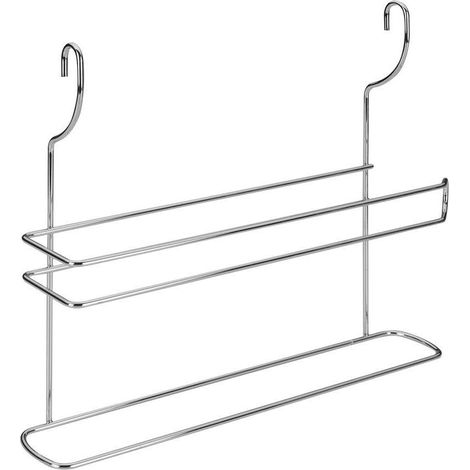 mensola porta rotoli + porta strofinaccio cromato lonardo (1/3)