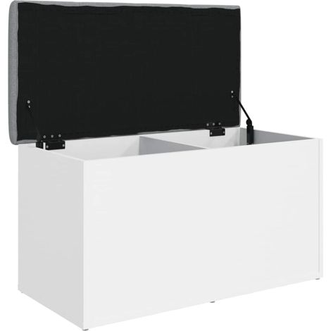 Banco de almacenaje blanco 82x42x45 cm madera de ingeniería vidaXL
