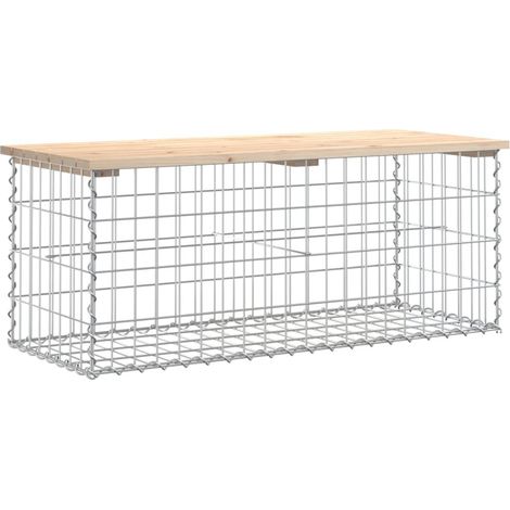 Maison Exclusive - Panca Giardino Design Gabbione 103x44x42 cm Legno Massello Pino