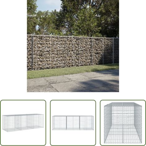 Aménagement extérieur -  Panier gabion avec couvercle 300x100x100 cm fer galvanisé (1/5)