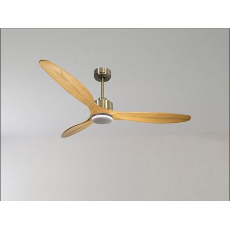 Modulo Low Profile Regular  - un ventilateur pour plafond bas , DC 106 cm Noir pales bois sombre sans Lumière 10 à 20 m² (1/5)