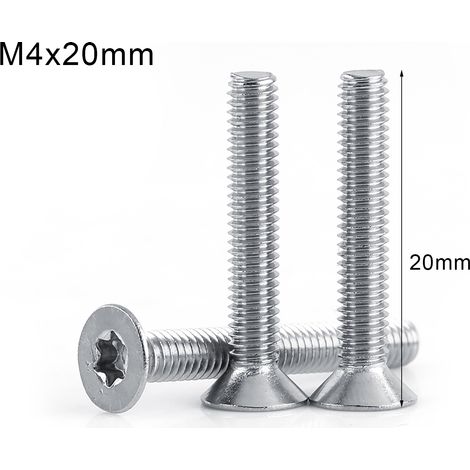 M4 (20 mm) Edelstahl-Torx-Senkkopfschraube (1/3)