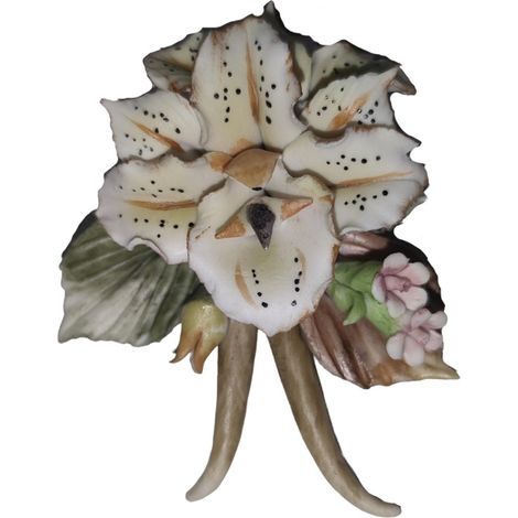 Oggetti da Bomboniera fiore in porcellana per matrimonio cresima comunione segnaposto o da applicazione particolari (1/5)