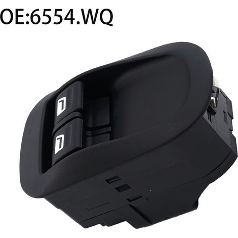 6554.WQ Pièces automobiles : Ensemble de bouton de commande de lève-vitre électrique, adapté à la Peugeot 206, commande la montée et la descente des vitres électriques, facile à utiliser. (1/4)